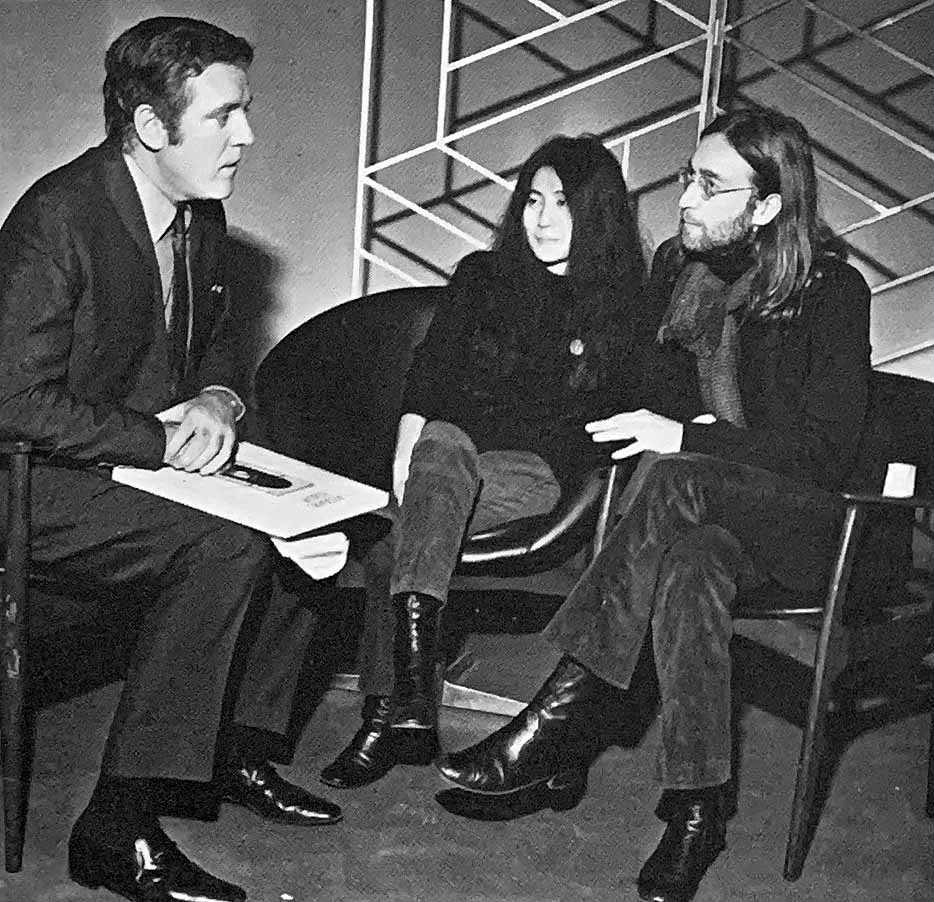 Eamonn Andrews, John Lennon and Yoko Ono