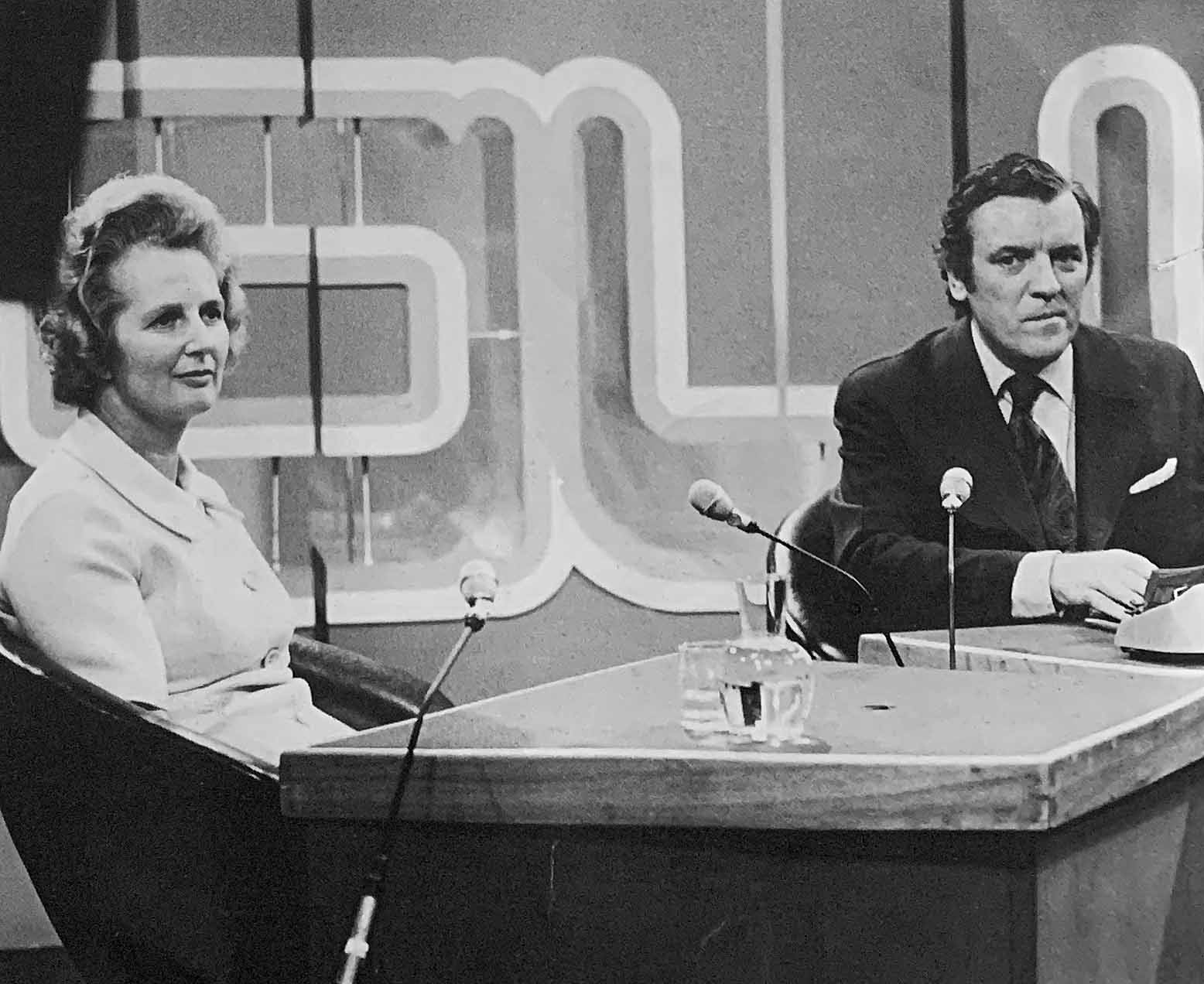 Eamonn Andrews and Margaret Thatcher