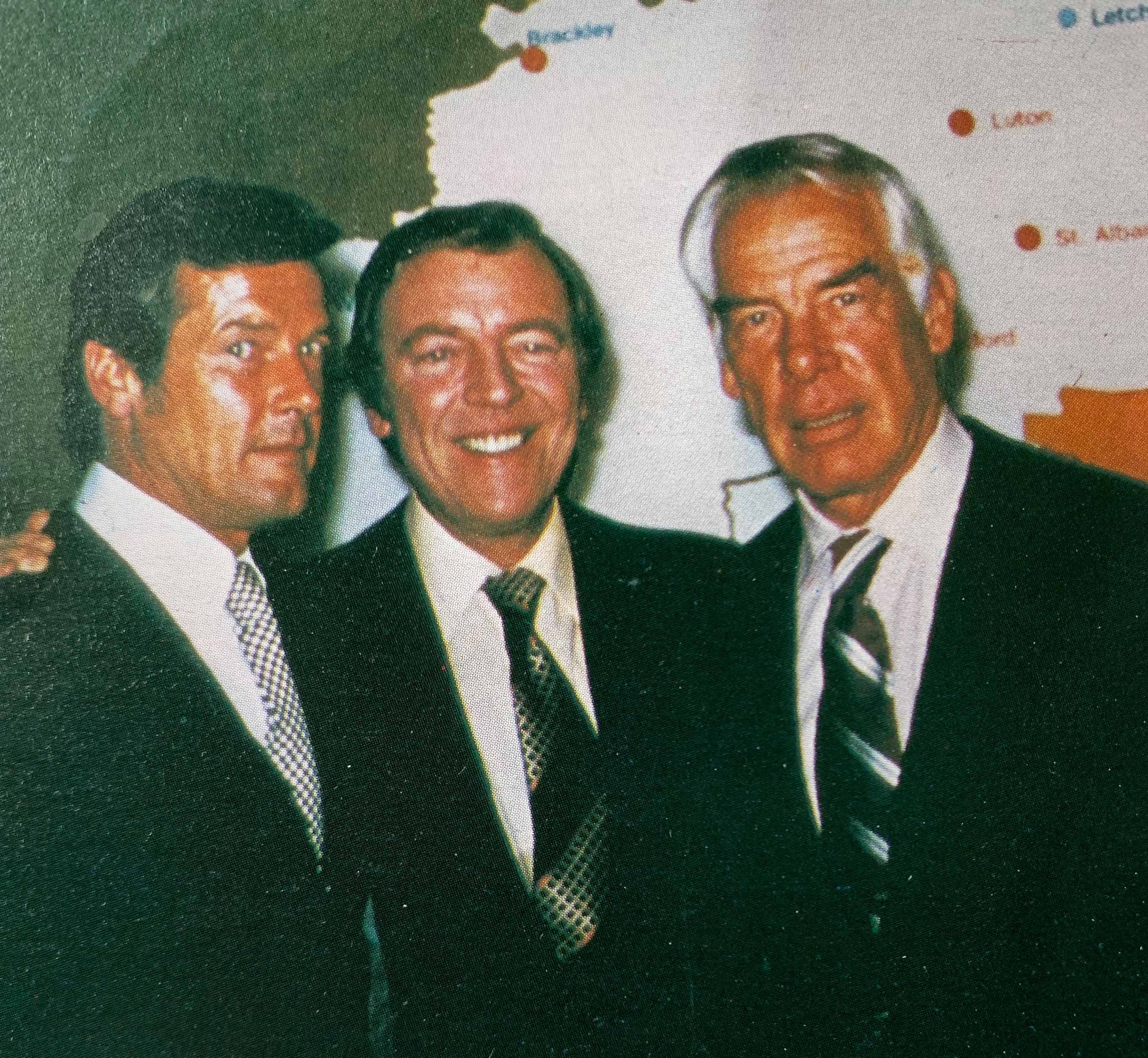Eamonn Andrews, Roger Moore and Lee Marvin