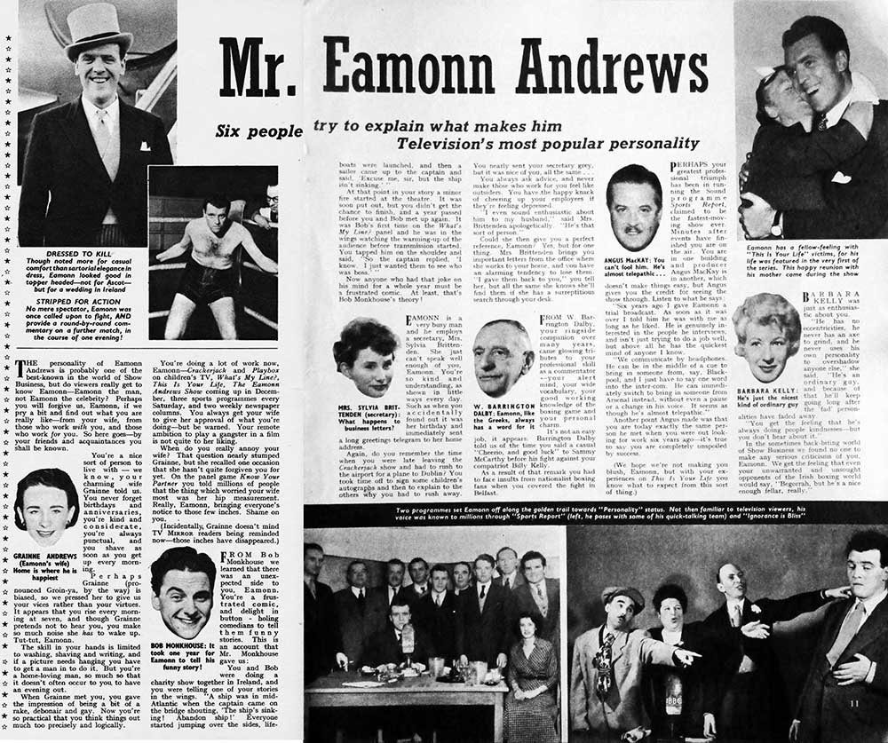 TV Mirror Eamonn Andrews article