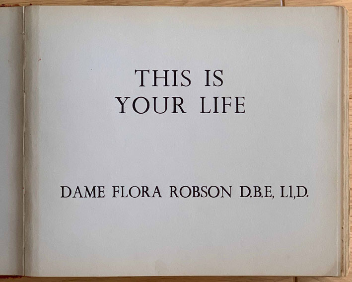 Flora Robson This Is Your Life book