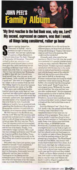 Radio Times article: John Peel This Is Your Life