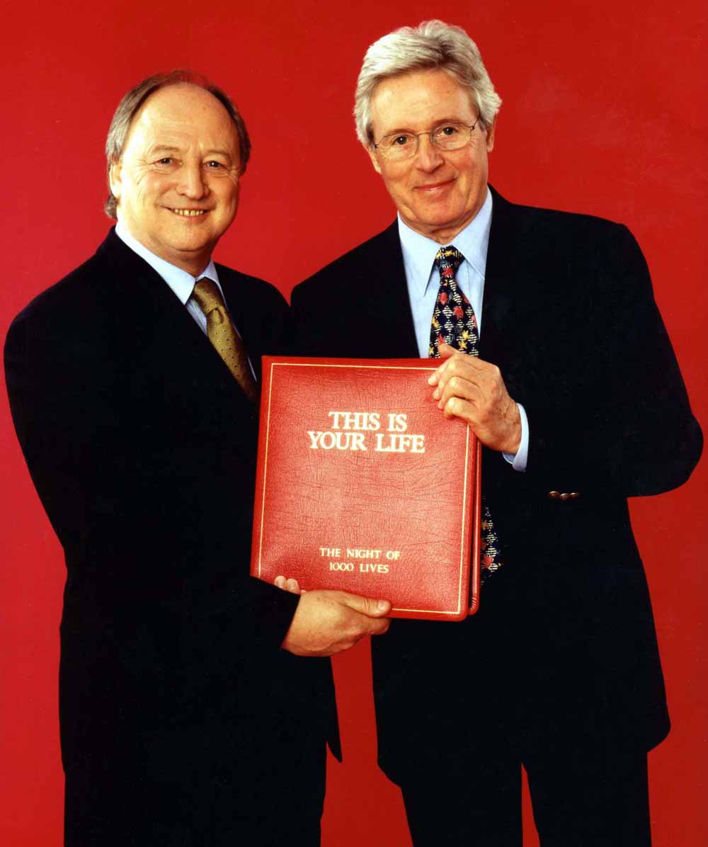This Is Your Life producer Jack Crawshaw with presenter Michael Aspel