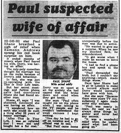 The Sun article: Paul Shane This Is Your Life