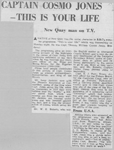 Thomas Cosmo-Jones This Is Your Life article