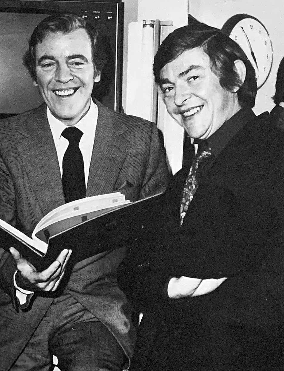 Eamonn Andrews and Roy Bottomley