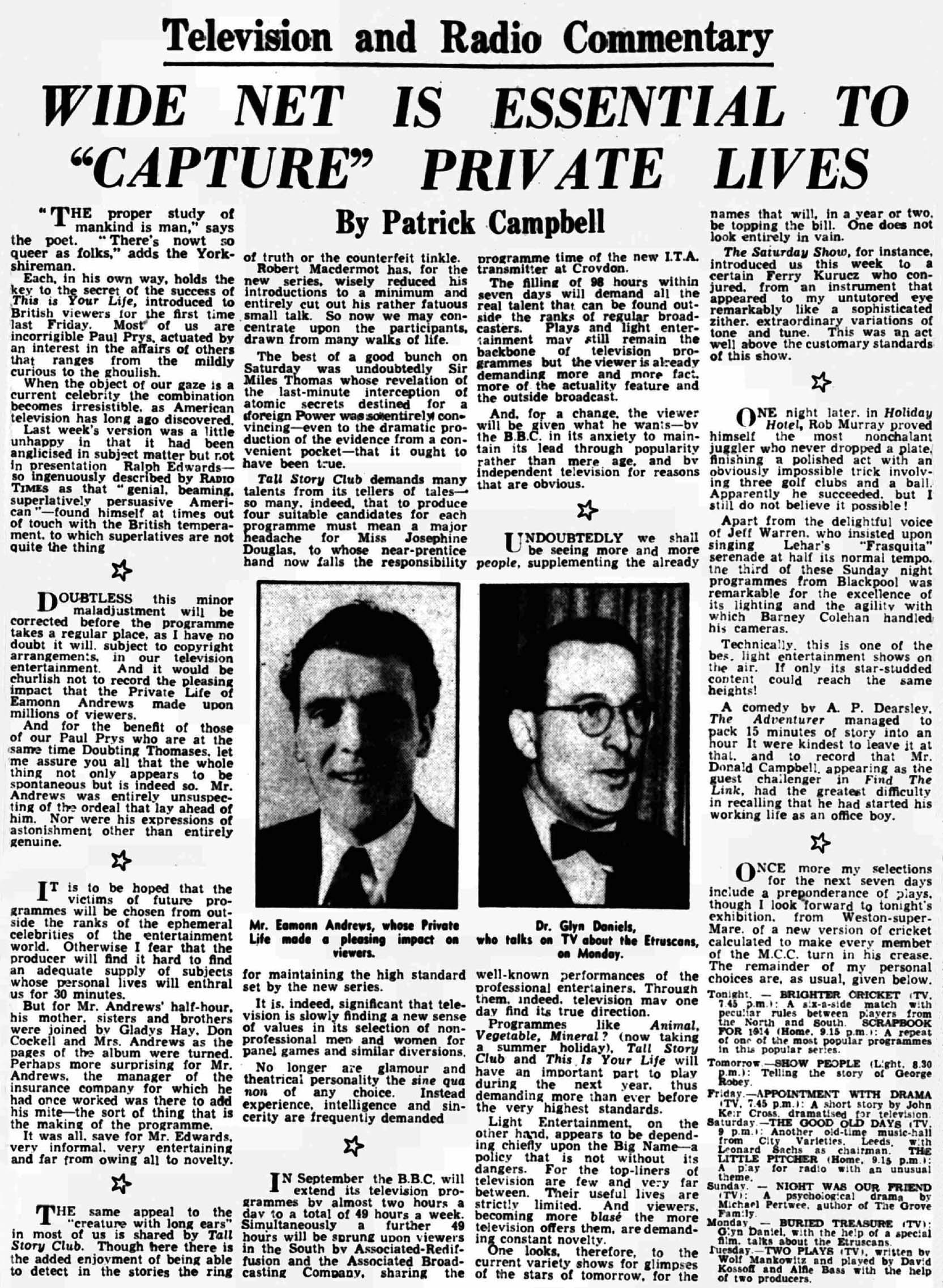 The Yorkshire Observer This Is Your Life article