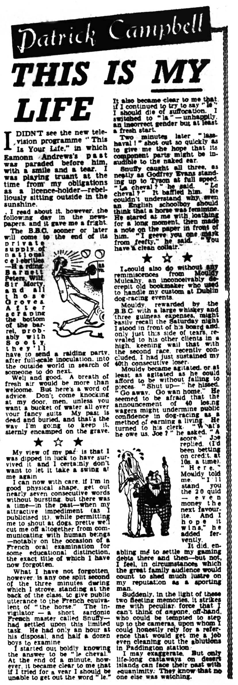 Sunday Dispatch This Is Your Life article