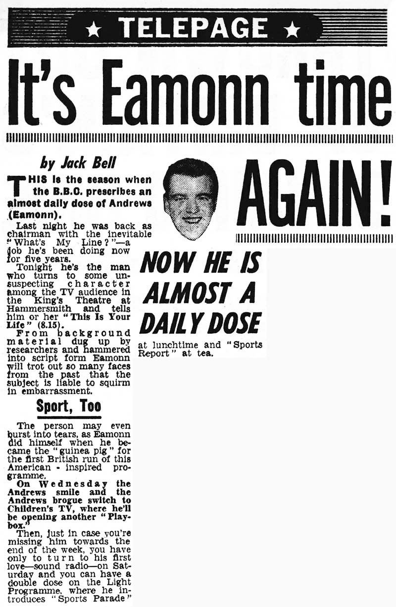 Daily Mirror: This Is Your Life article