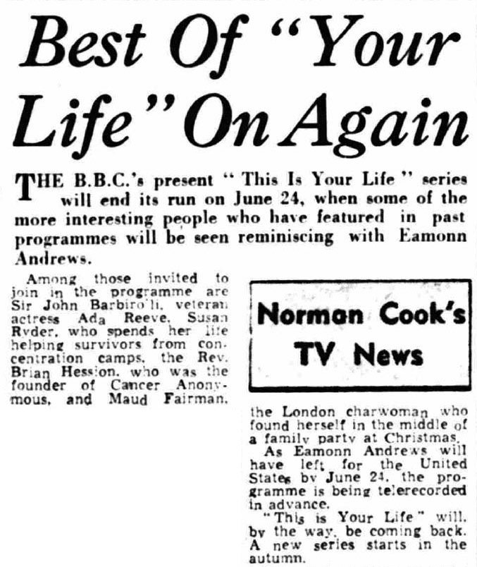 The Liverpool Echo: This Is Your Life article