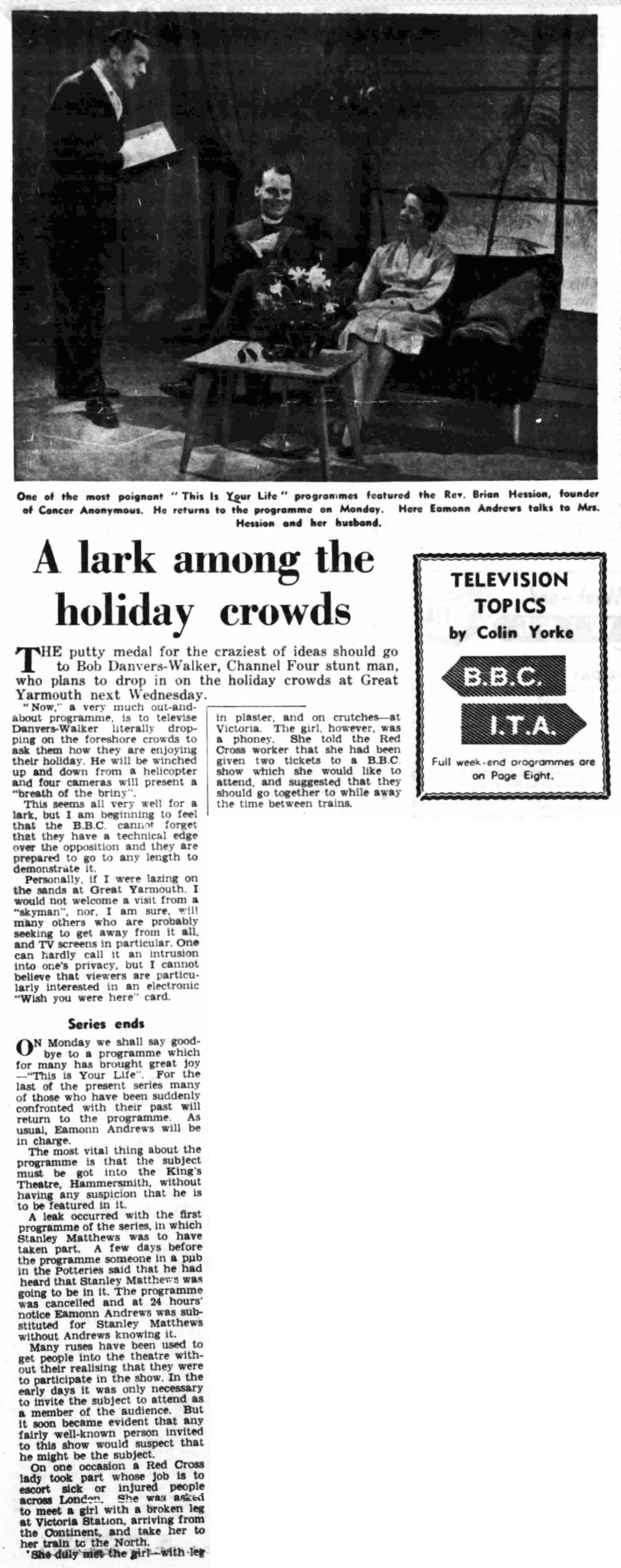 Birmingham Weekly Post and Midland Pictorial: This Is Your Life article