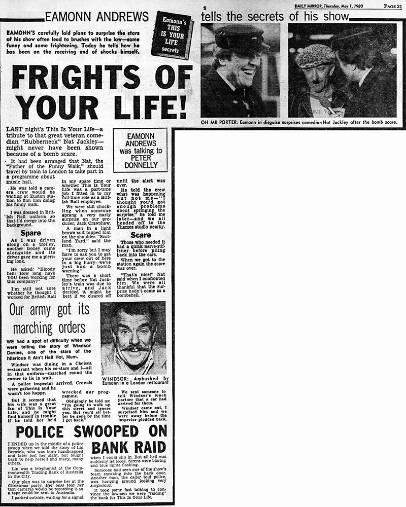 The Daily Mirror: This Is Your Life article