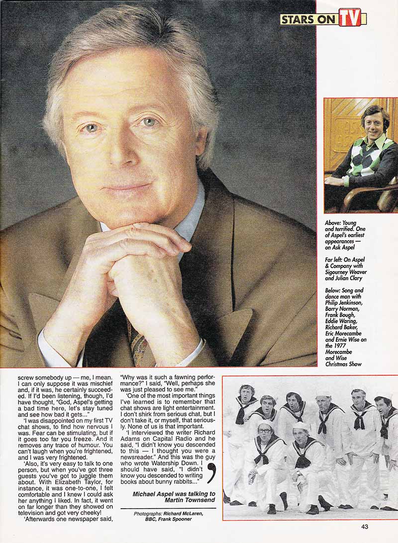 What's on TV: Michael Aspel article
