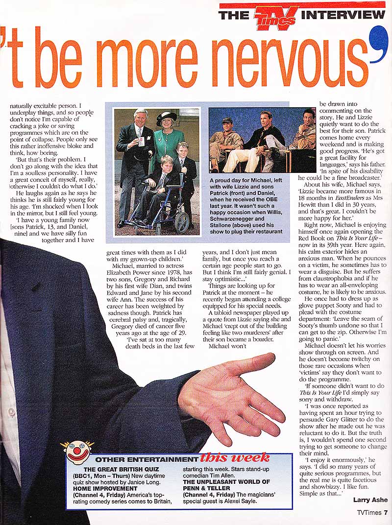 TV Times: Michael Aspel article