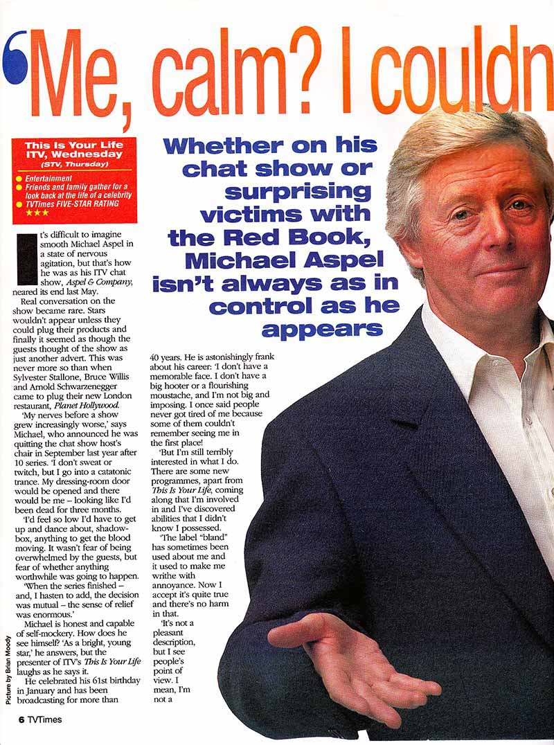 TV Times: Michael Aspel article