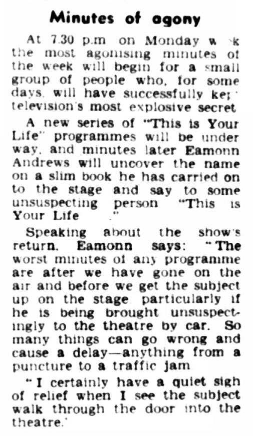 Birmingham Weekly Post & Midland Pictorial: This Is Your Life article