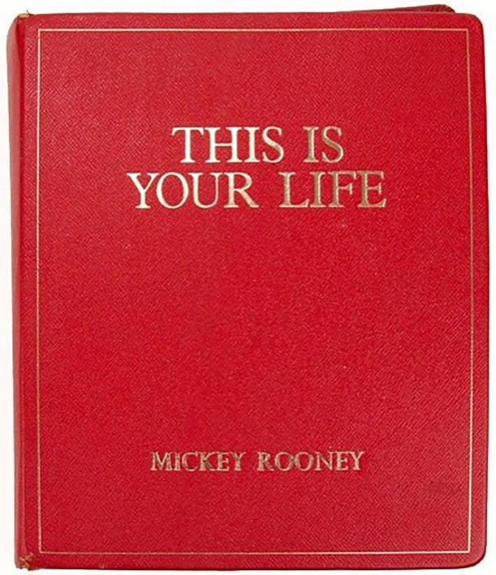 Mickey Rooney This Is Your Life Big Red Book