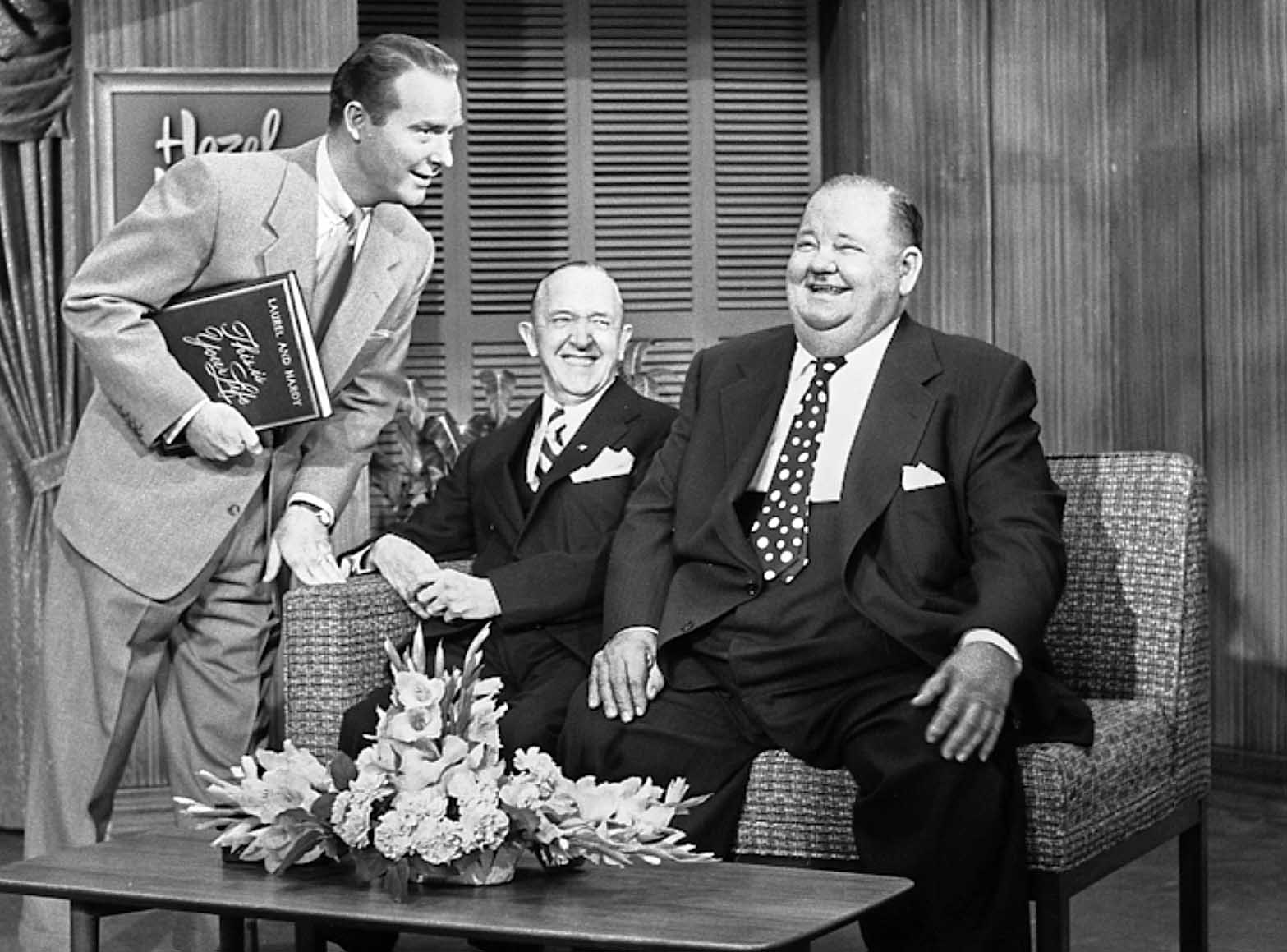 Ralph Edwards with Laurel and Hardy on This Is Your Life