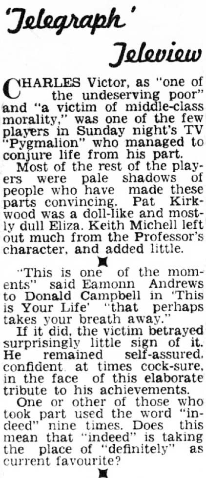 Evening Telegraph article: Donald Campbell This Is Your Life