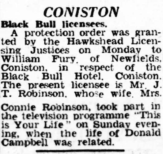 The News article: Donald Campbell This Is Your Life