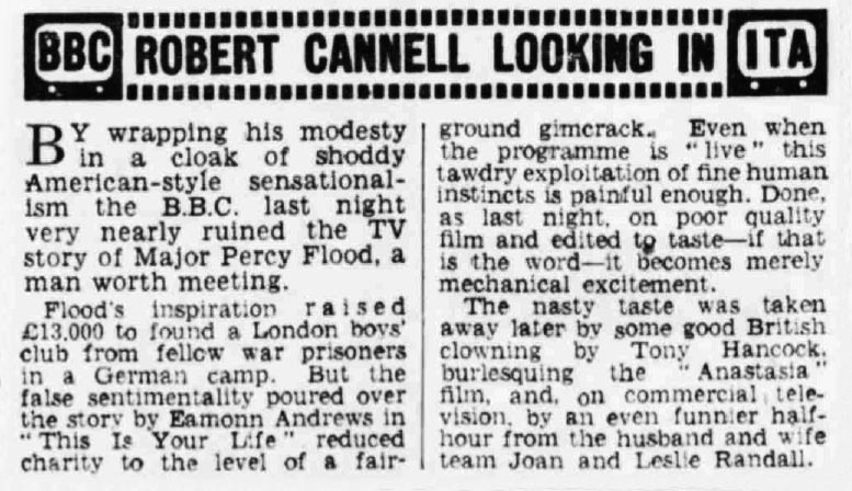 Daily Express article: Percy Flood This Is Your Life