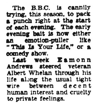 The People article: Albert Whelan This Is Your Life