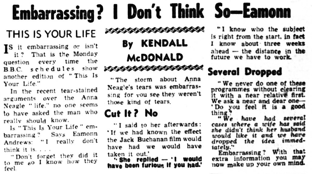 The Liverpool Echo article: Anna Neagle This Is Your Life