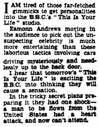 The People article: Arthur Christiansen This Is Your Life
