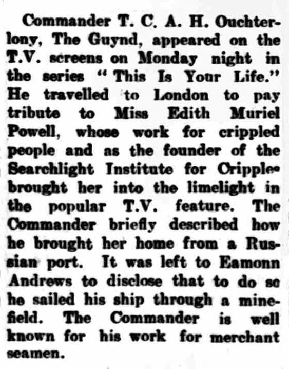 The Arbroath Guide article: Edith Muriel Powell This Is Your Life