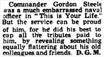 Manchester Evening News article: Gordon Steele This Is Your Life