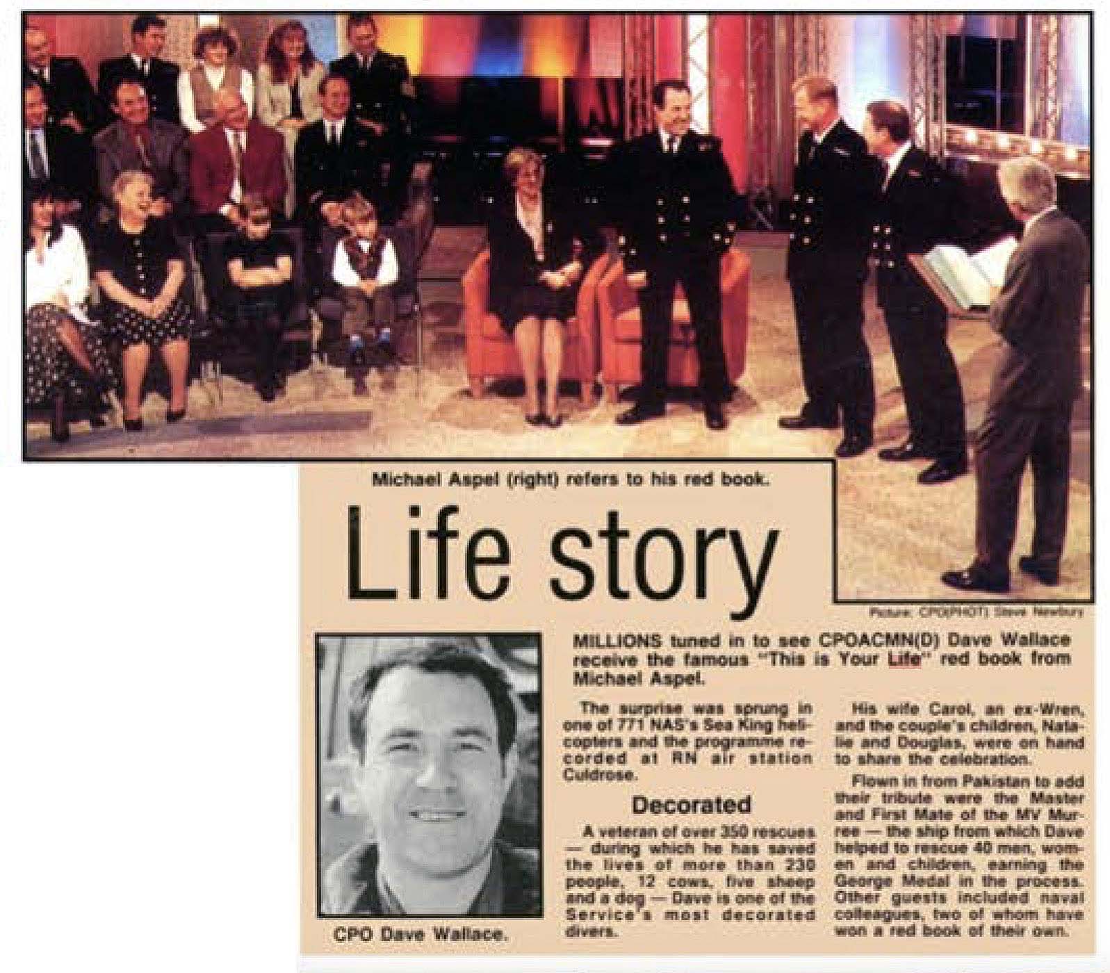 Navy News article: David Wallace This Is Your Life